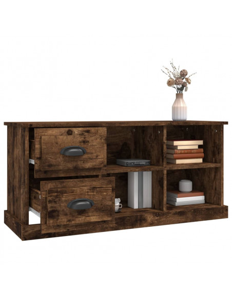 Mobile Porta TV Rovere Fumo 102x35,5x47,5 cm Legno Multistrato