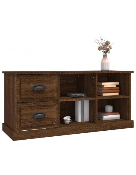 Mobile TV Rovere Marrone 102x35,5x47,5 cm in Legno Multistrato