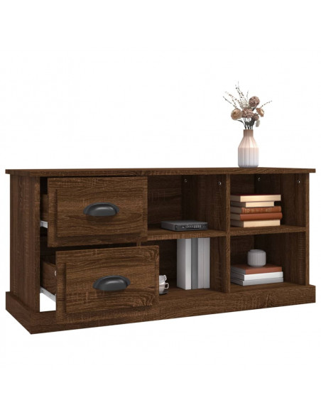 Mobile TV Rovere Marrone 102x35,5x47,5 cm in Legno Multistrato