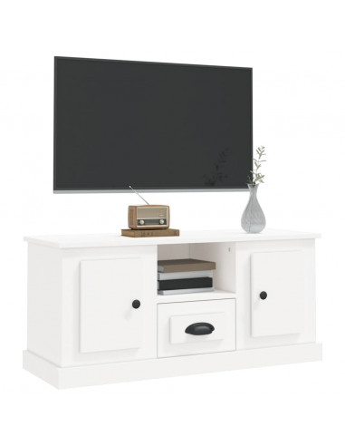 Mobile Porta TV Bianco 100x35,5x45 cm in Legno Multistrato