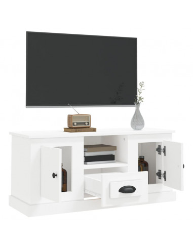 Mobile Porta TV Bianco 100x35,5x45 cm in Legno Multistrato