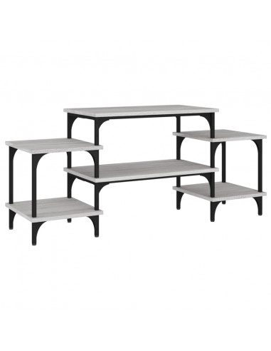Mobile Porta TV Grigio Sonoma 117x35x52 cm in Legno Multistrato