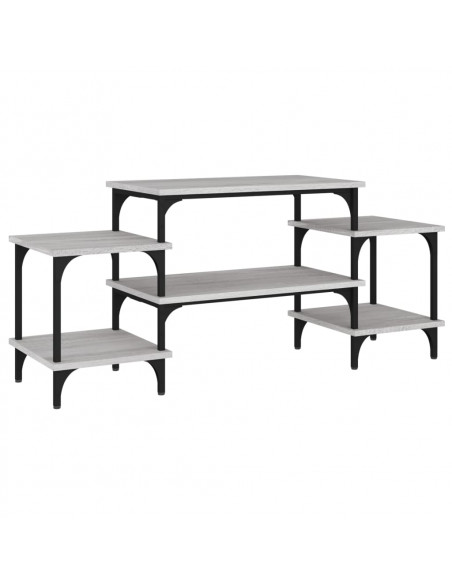 Mobile Porta TV Grigio Sonoma 117x35x52 cm in Legno Multistrato