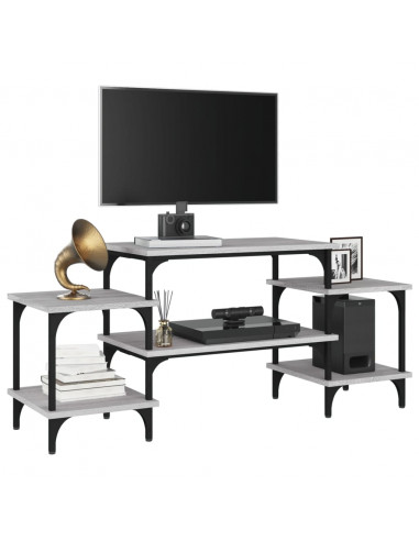 Mobile Porta TV Grigio Sonoma 117x35x52 cm in Legno Multistrato
