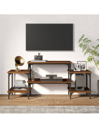 Mobile Porta TV Rovere Marrone 117x35x52 cm Legno Multistrato