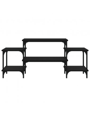 Mobile Porta TV Nero 117x35x52 cm in Legno Multistrato