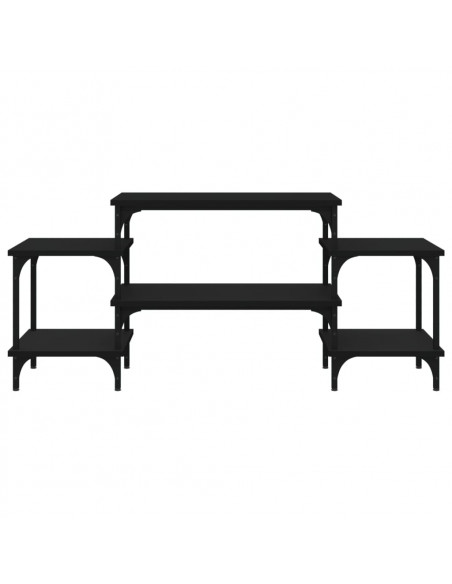 Mobile Porta TV Nero 117x35x52 cm in Legno Multistrato