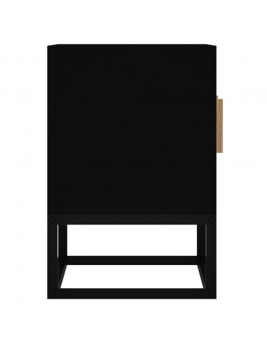 Mobile Porta TV Nero 105x30x45 cm in Legno Multistrato e Ferro