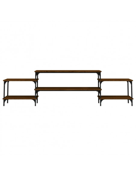 Mobile Porta TV Rovere Marrone 197x35x52 cm Legno Multistrato