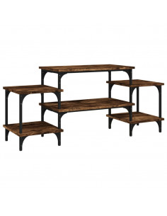 Mobile Porta TV Rovere Fumo 117x35x52 cm in Legno Multistrato 2