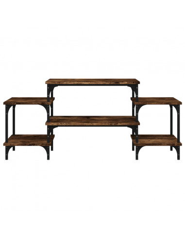 Mobile Porta TV Rovere Fumo 117x35x52 cm in Legno Multistrato