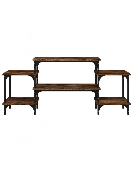 Mobile Porta TV Rovere Fumo 117x35x52 cm in Legno Multistrato