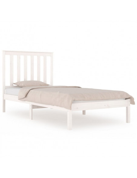 Giroletto in Legno Massello Bianco 75x190 cm Small Single