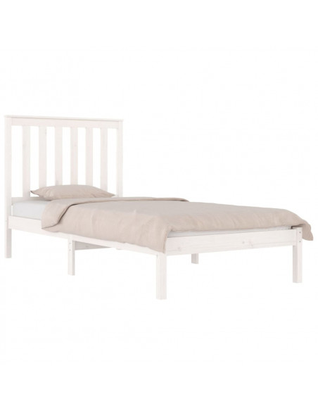 Giroletto in Legno Massello Bianco 75x190 cm Small Single