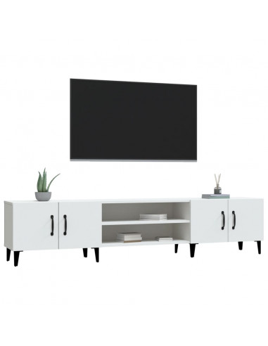 Mobile Porta TV Bianco 180x31,5x40 cm in Legno Multistrato