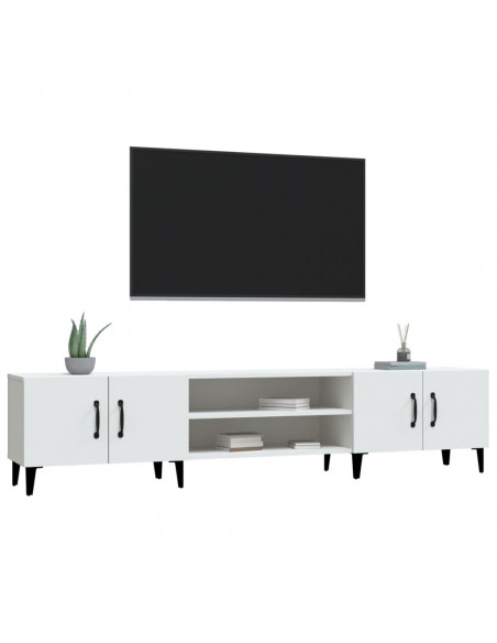 Mobile Porta TV Bianco 180x31,5x40 cm in Legno Multistrato