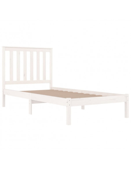 Giroletto in Legno Massello Bianco 75x190 cm Small Single