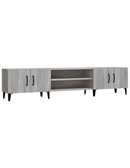 Mobile TV Grigio Sonoma 180x31,5x40 cm in Legno Multistrato