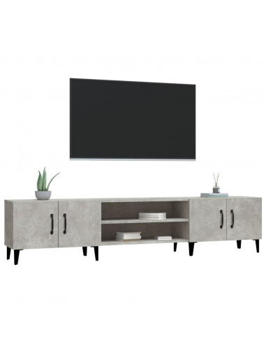 Mobile Porta TV Grigio Cemento 180x31,5x40 cm Legno Multistrato