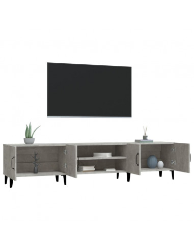 Mobile Porta TV Grigio Cemento 180x31,5x40 cm Legno Multistrato