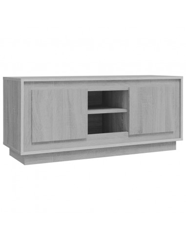 Mobile TV Grigio Sonoma 102x35x45 cm in Legno Multistrato