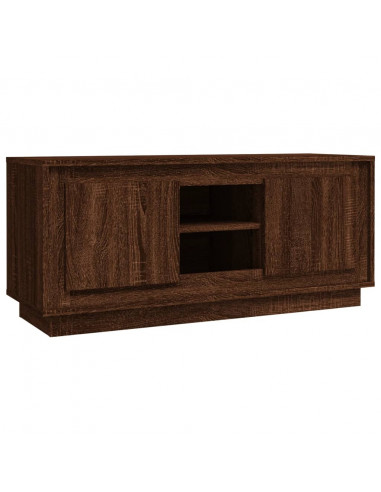 Mobile TV Rovere Marrone 102x35x45 cm in Legno Multistrato