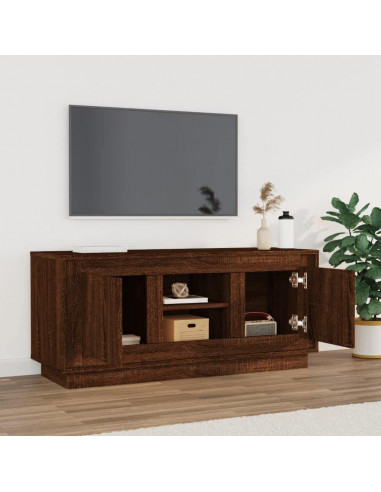 Mobile TV Rovere Marrone 102x35x45 cm in Legno Multistrato