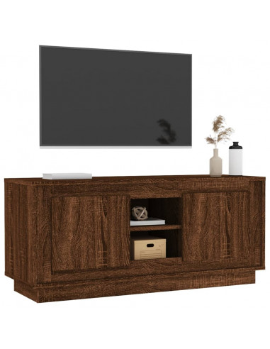 Mobile TV Rovere Marrone 102x35x45 cm in Legno Multistrato