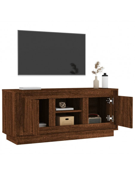 Mobile TV Rovere Marrone 102x35x45 cm in Legno Multistrato