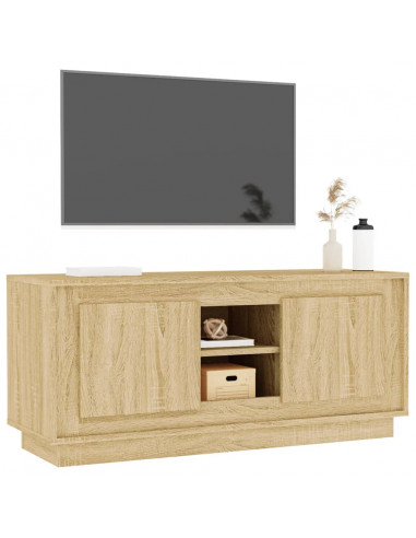 Mobile Porta TV Rovere Sonoma 102x35x45 cm in Legno Multistrato