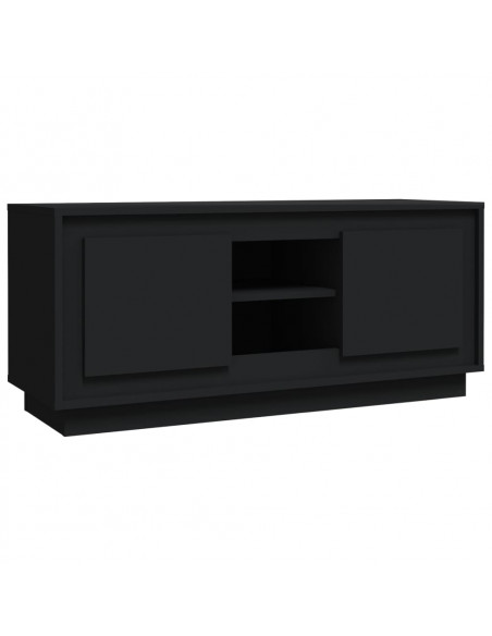 Mobile Porta TV Nero 102x35x45 cm in Legno Multistrato