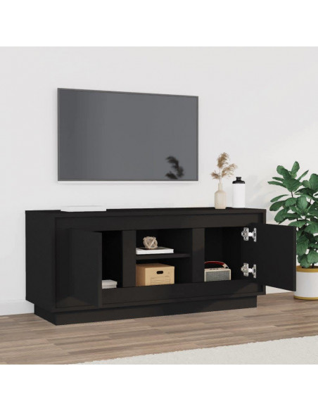 Mobile Porta TV Nero 102x35x45 cm in Legno Multistrato