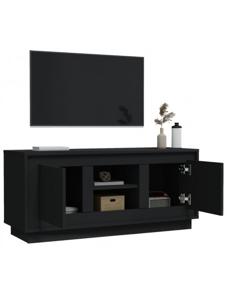 Mobile Porta TV Nero 102x35x45 cm in Legno Multistrato