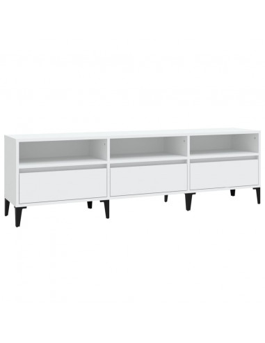 Mobile Porta TV Bianco 150x30x44,5 cm in Legno Multistrato