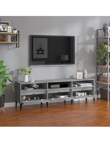 Mobile TV Grigio Cemento 150x30x44,5 cm Legno Multistrato
