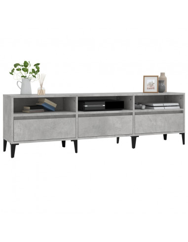 Mobile TV Grigio Cemento 150x30x44,5 cm Legno Multistrato