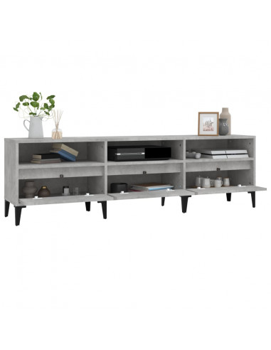 Mobile TV Grigio Cemento 150x30x44,5 cm Legno Multistrato