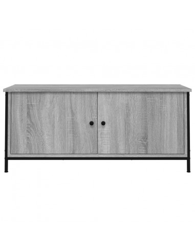 Mobile TV con Ante Grigio Sonoma 102x35x45 cm Legno Multistrato