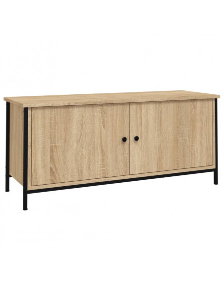 Mobile TV con Ante Rovere Sonoma 102x35x45 cm Legno Multistrato