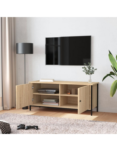 Mobile TV con Ante Rovere Sonoma 102x35x45 cm Legno Multistrato