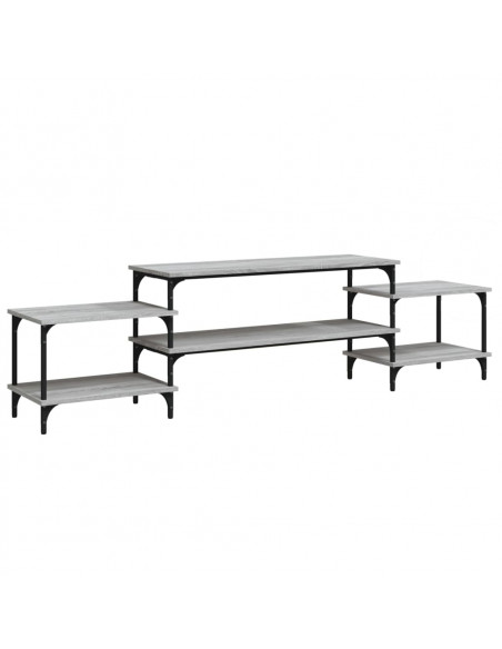 Mobile Porta TV Grigio Sonoma 197x35x52 cm in Legno Multistrato
