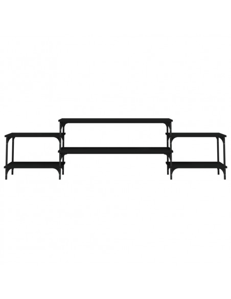 Mobile Porta TV Nero 197x35x52 cm in Legno Multistrato