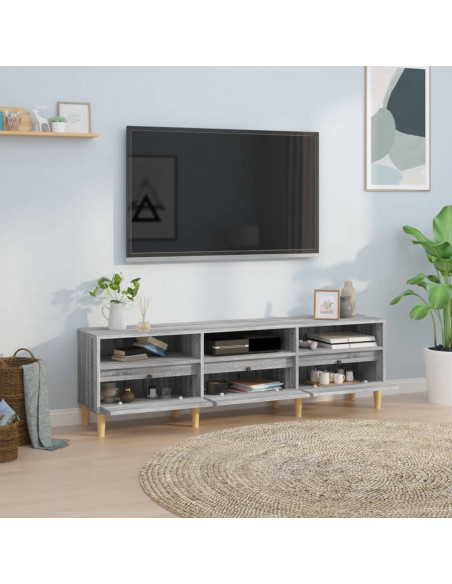 Mobile Porta TV Grigio Sonoma 150x30x44,5 cm Legno Multistrato