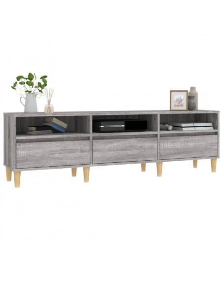 Mobile Porta TV Grigio Sonoma 150x30x44,5 cm Legno Multistrato