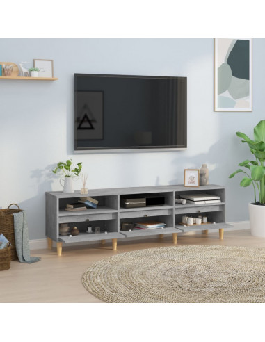 Mobile TV Grigio Cemento 150x30x44,5 cm Legno Multistrato