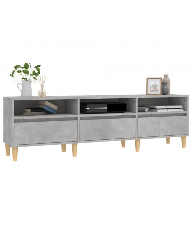 Mobile TV Grigio Cemento 150x30x44,5 cm Legno Multistrato