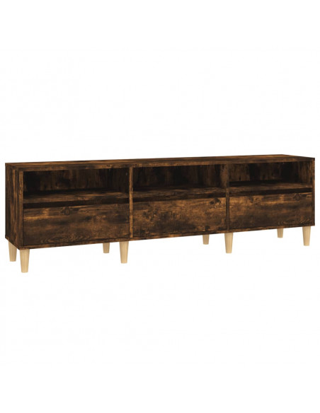 Mobile Porta TV Rovere Fumo 150x30x44,5 cm in Legno Multistrato