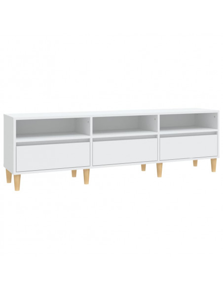 Mobile Porta TV Bianco 150x30x44,5 cm in Legno Multistrato