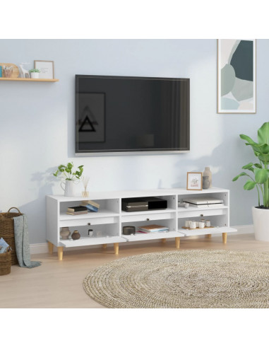 Mobile Porta TV Bianco 150x30x44,5 cm in Legno Multistrato