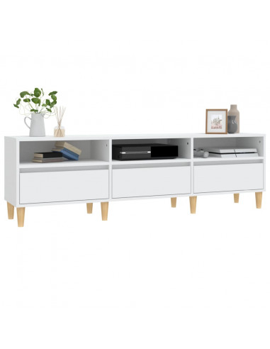 Mobile Porta TV Bianco 150x30x44,5 cm in Legno Multistrato